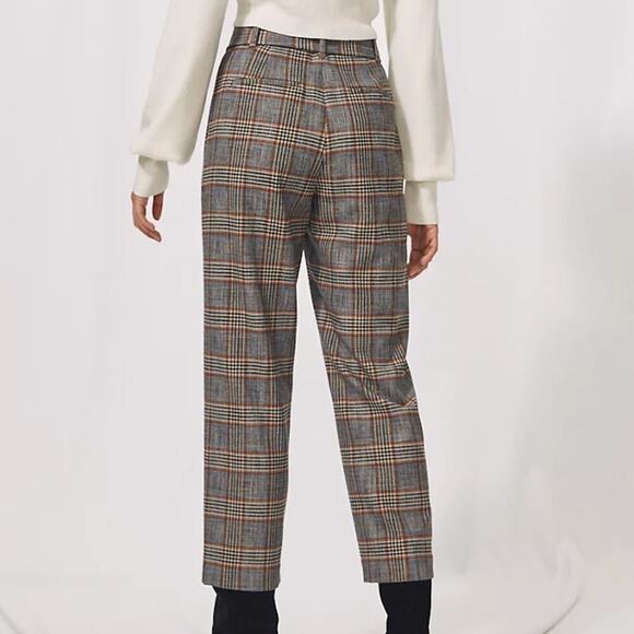 Aritzia Wilfred Plaid High Waisted Tie Front Trouser Pants 8 - Picture 2 of 8